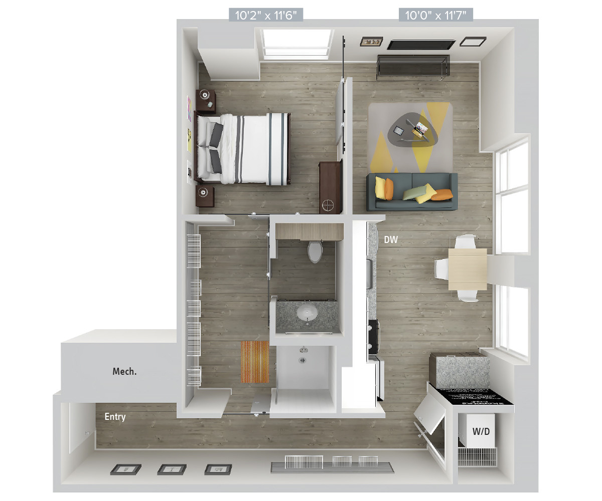 1 bed, 1 bath apartment for rent at 2 Leighton St Unit 2-152, East Cambridge