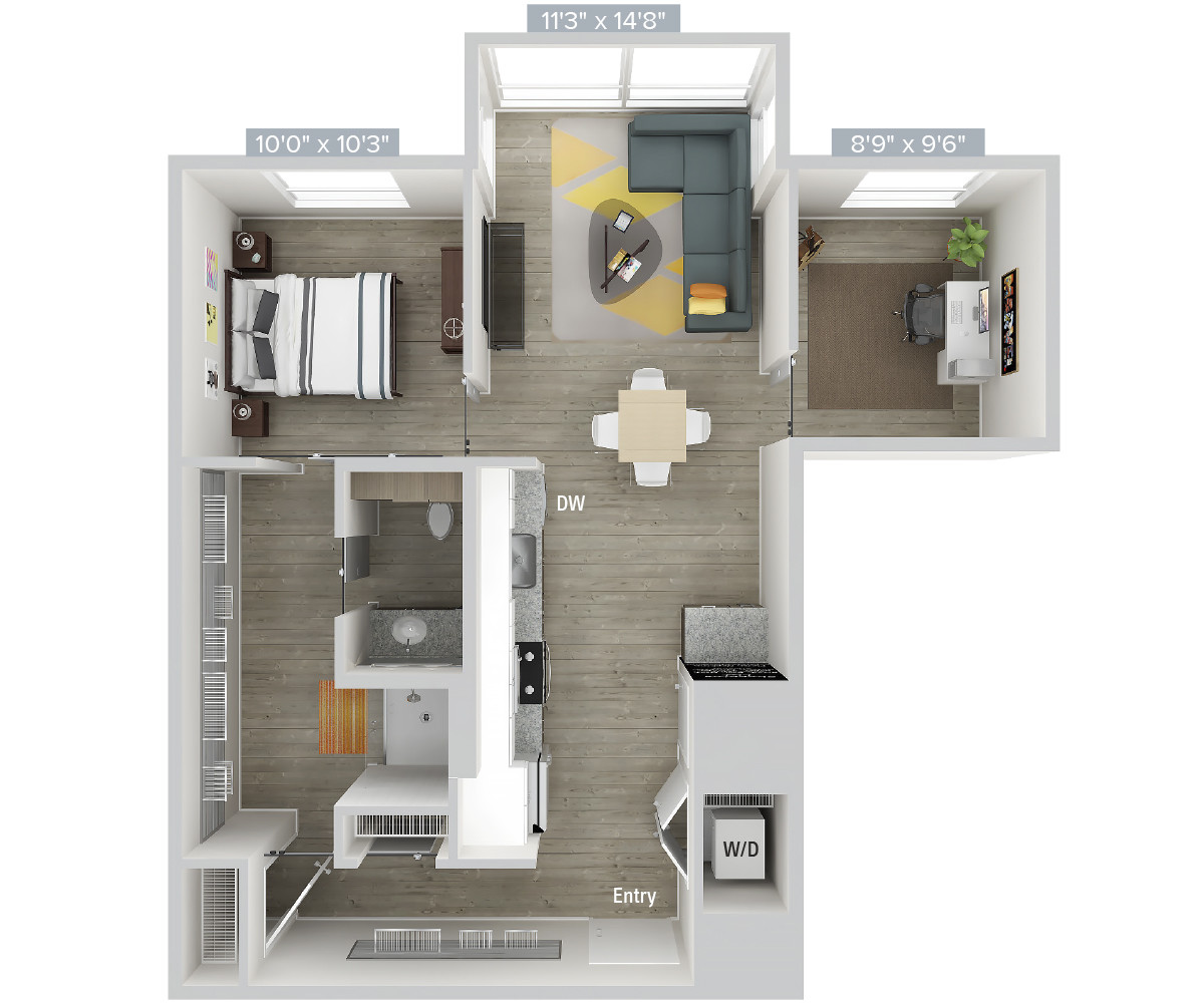 1 bed, 1 bath apartment for rent at 2 Leighton St Unit 1-507, East Cambridge