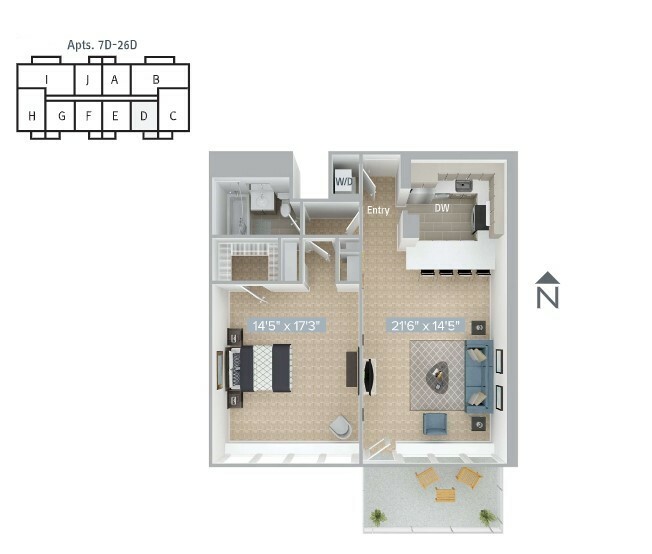 1 bed, 1 bath apartment for rent at 770 Boylston St Unit 770-21D, Back Bay
