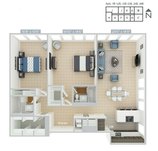 2 bed, 2 bath apartment for rent at 770 Boylston St Unit 780-7B, Back Bay