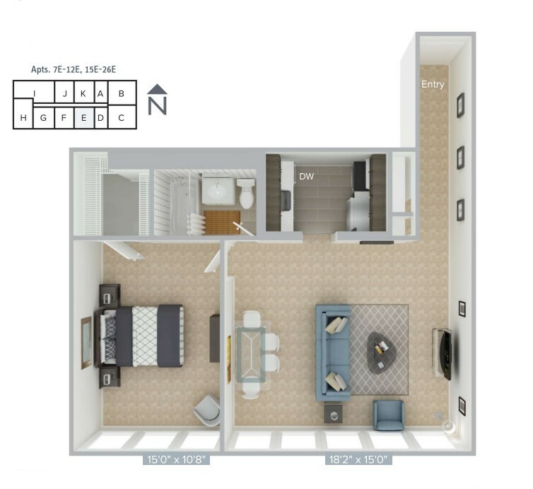 1 bed, 1 bath apartment for rent at 770 Boylston St Unit 780-21E, Back Bay