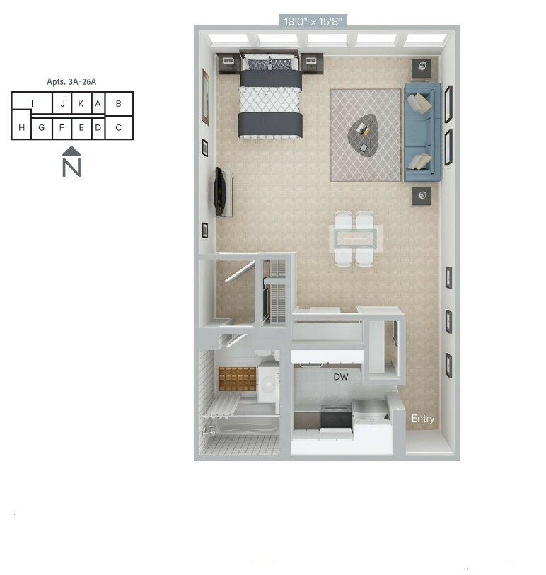 Studio bed, 1 bath apartment for rent at 770 Boylston St Unit 780-24A, Back Bay