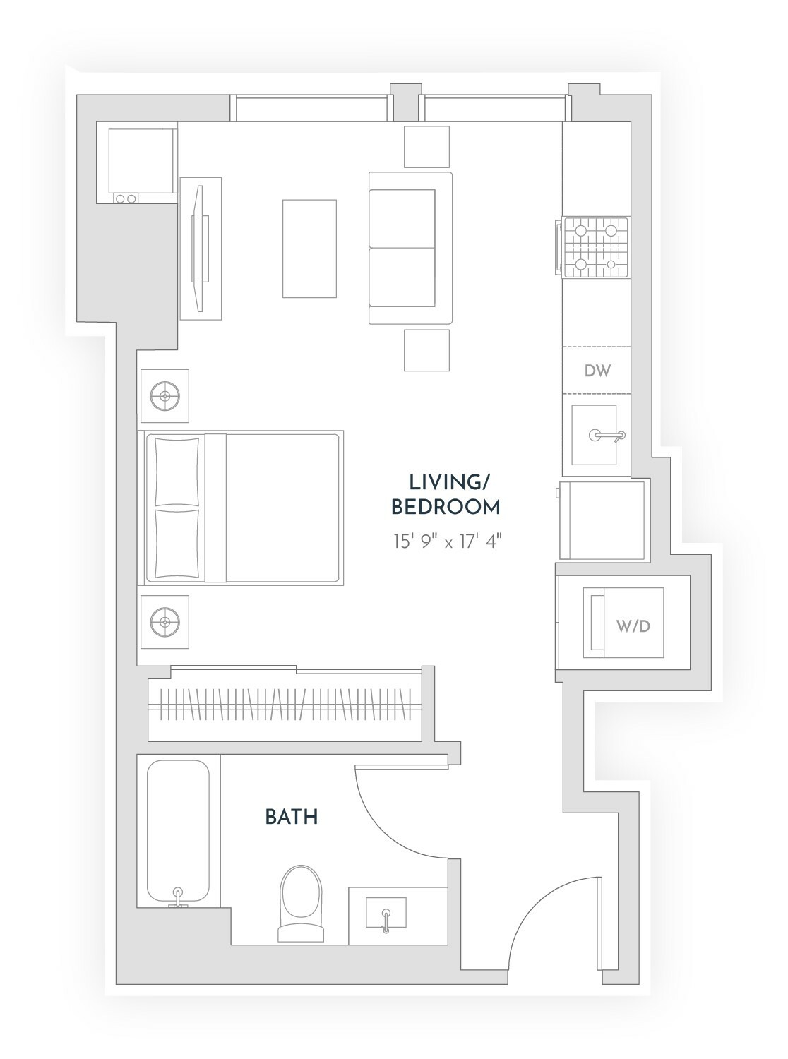 1125 West Van Buren St. - 2,255USD / month