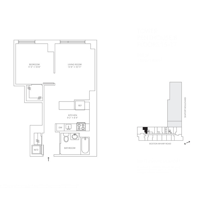 1 Bed, 1 Bath apartment in Boston, Seaport District for $4,083