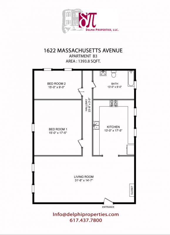 2 bed, 1 bath apartment for rent at 1622 Massachusetts Ave Unit B4, Harvard Square — photo 1 of 11