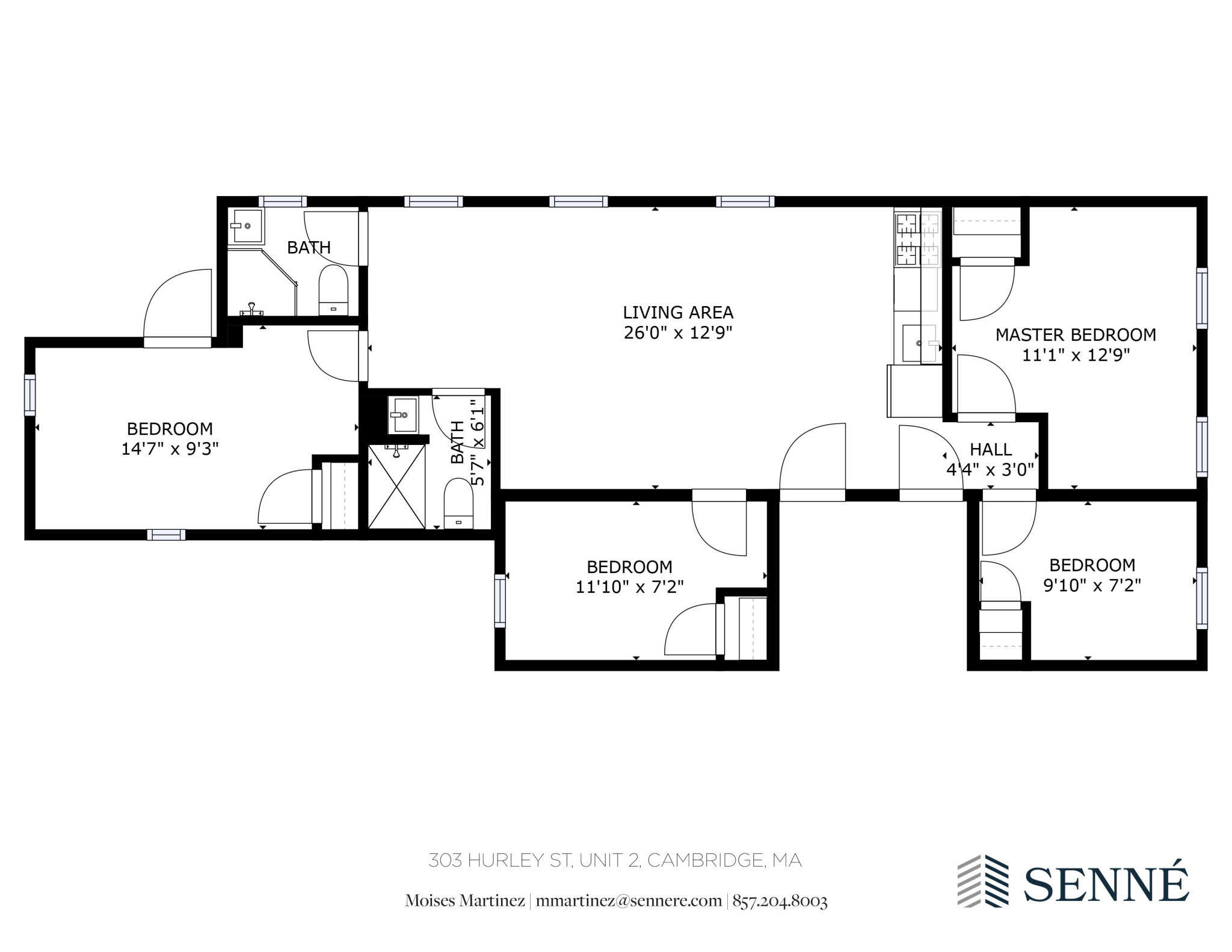 4 bed, 2 bath apartment for rent at 303 Hurley Unit 2, Cambridge — photo 11 of 11