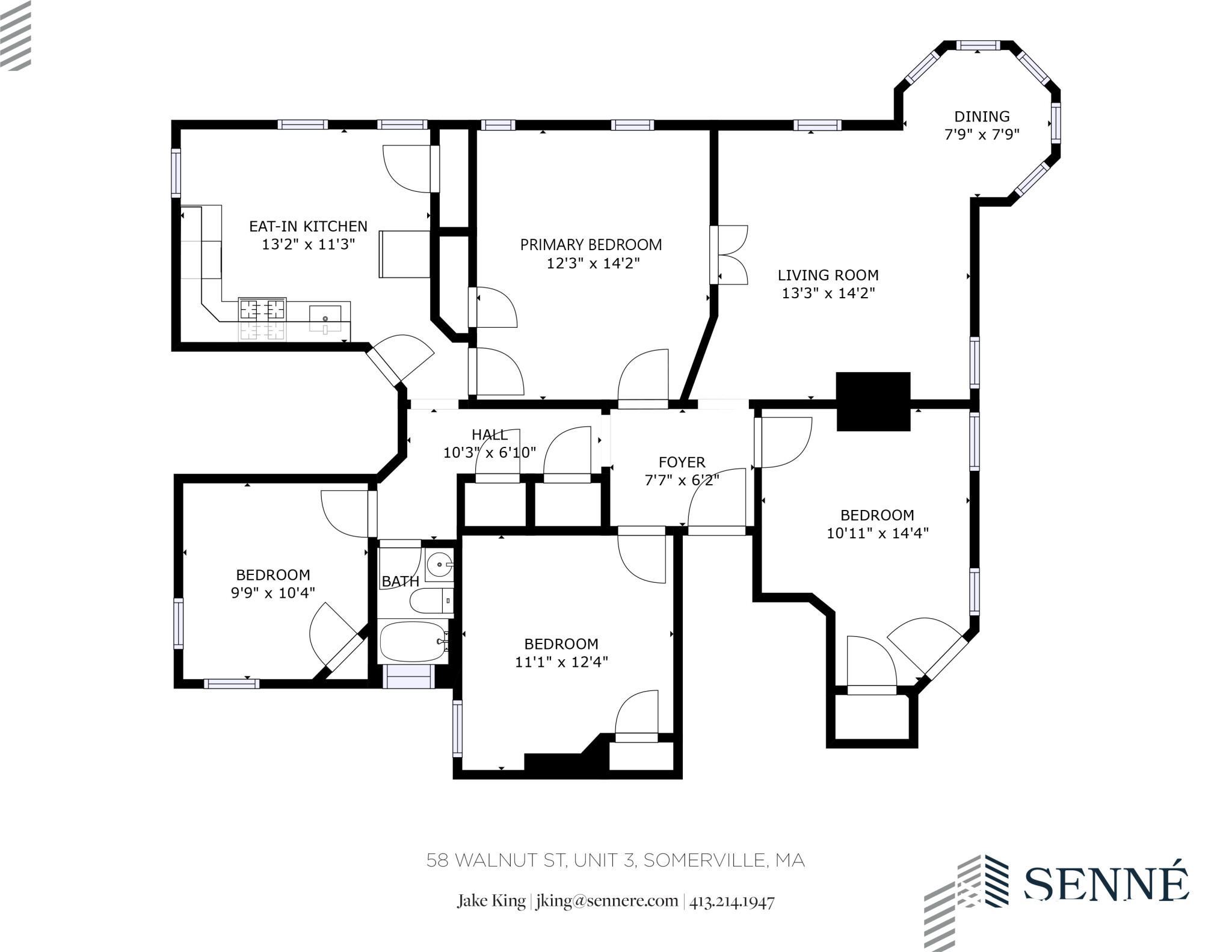 4 bed, 1 bath apartment for rent at 58 Walnut St Unit 3, Somerville — photo 11 of 13