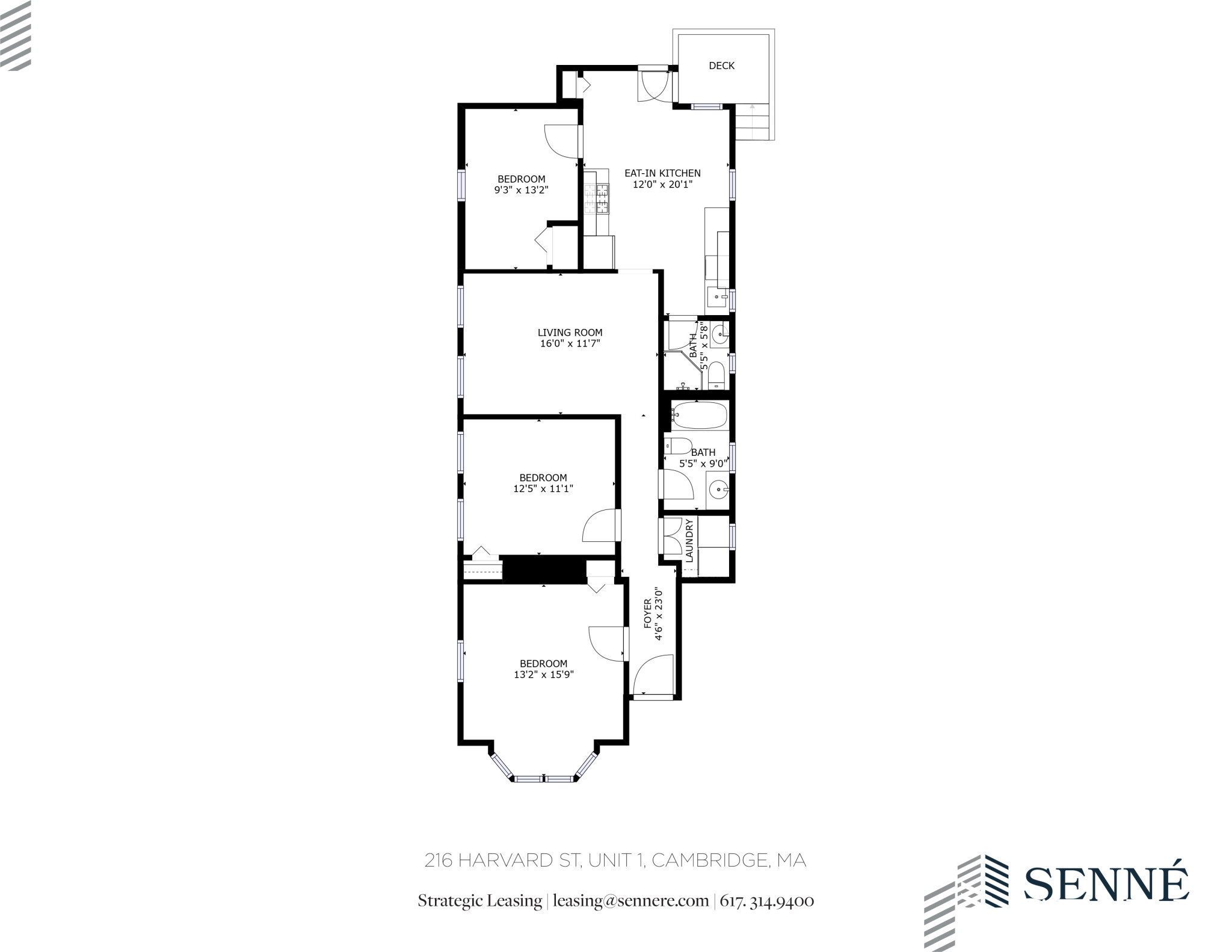 3 bed, 2 bath apartment for rent at 216 Harvard St Unit 1, Cambridge — photo 13 of 14