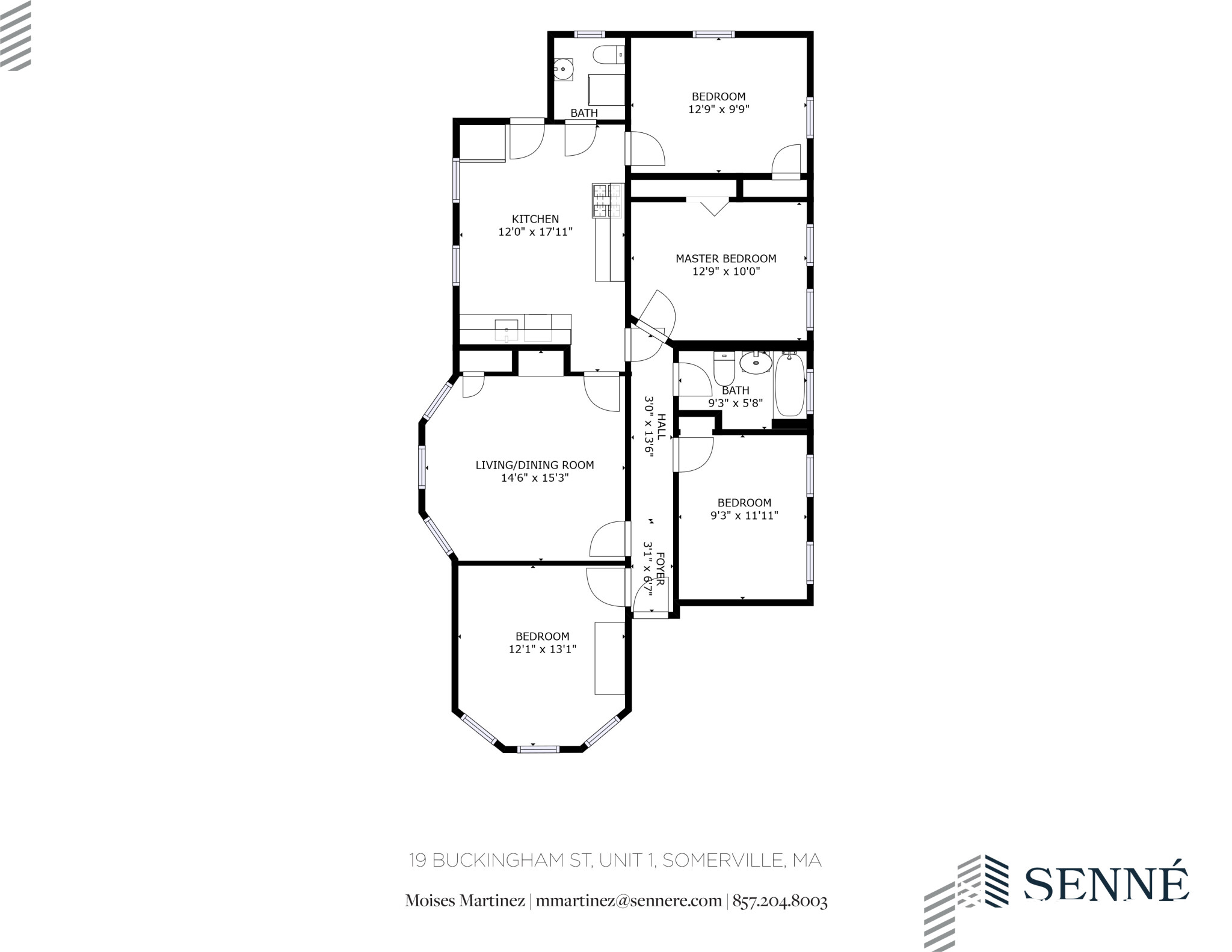 4 bed, 1.5 bath apartment for rent at 19 Buckingham St Unit 1, Somerville — photo 12 of 16