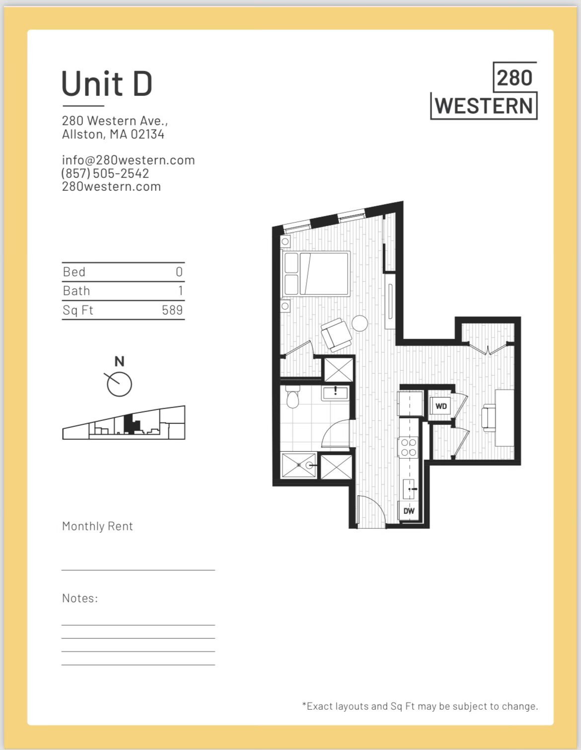 280 Western Ave., Allston, MA - 2,950 USD/ month