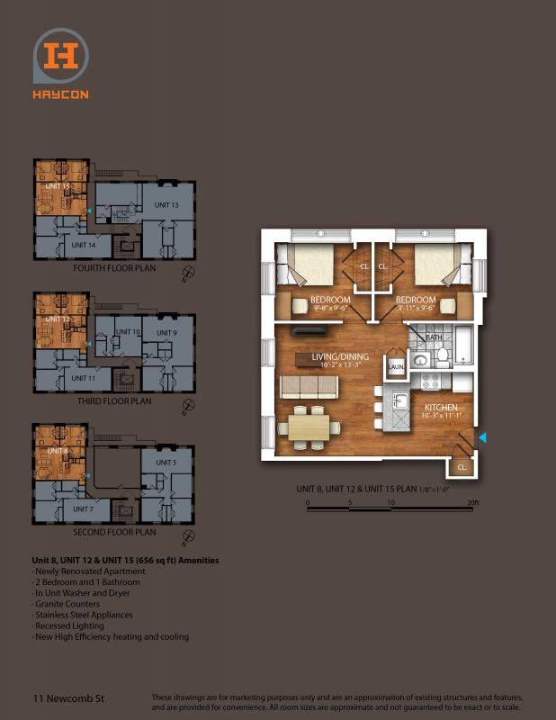 2 bed, 1 bath apartment for rent at 11 Newcomb St Unit 12, South End — photo 10 of 10