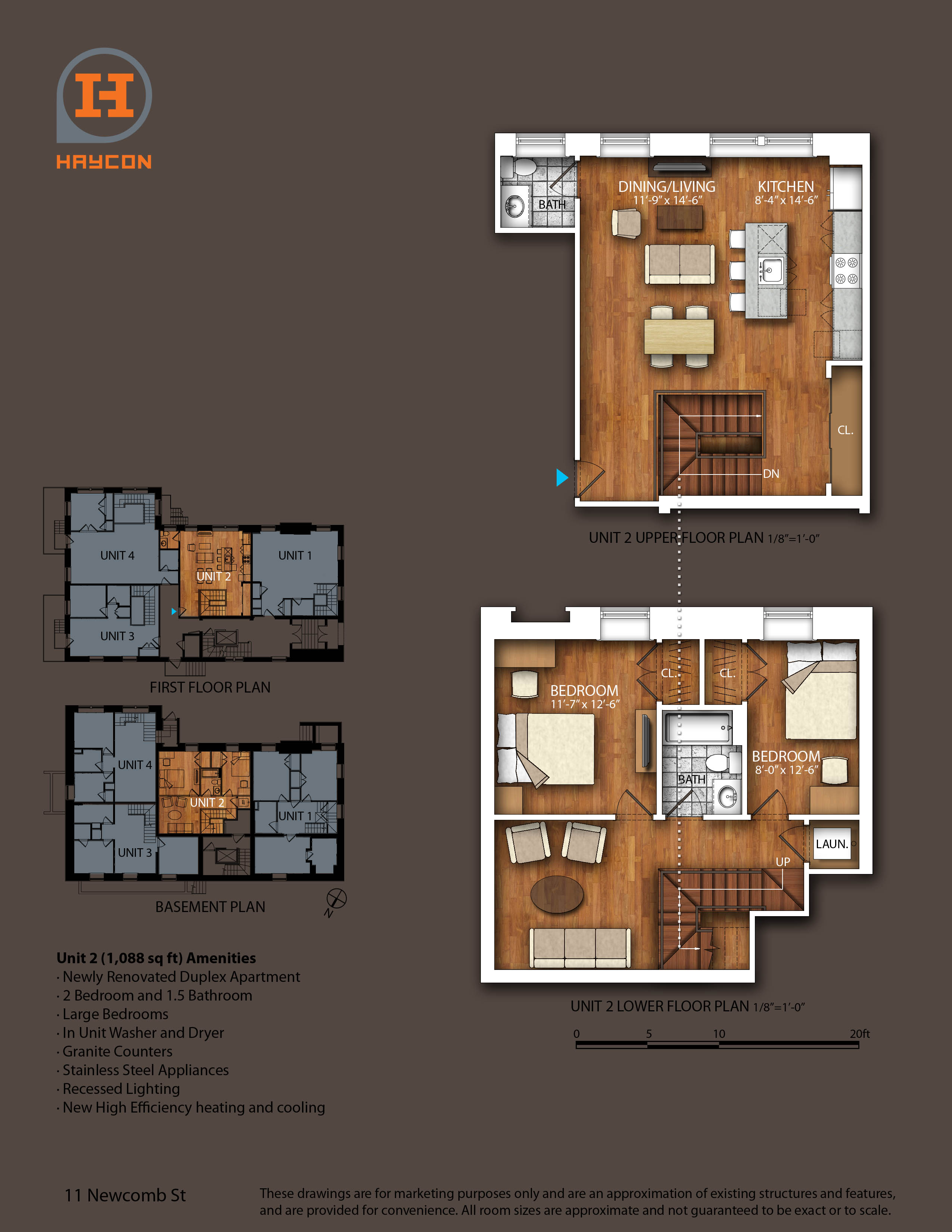 2 bed, 1.5 bath apartment for rent at 11 Newcomb St Unit 22, South End — photo 3 of 11