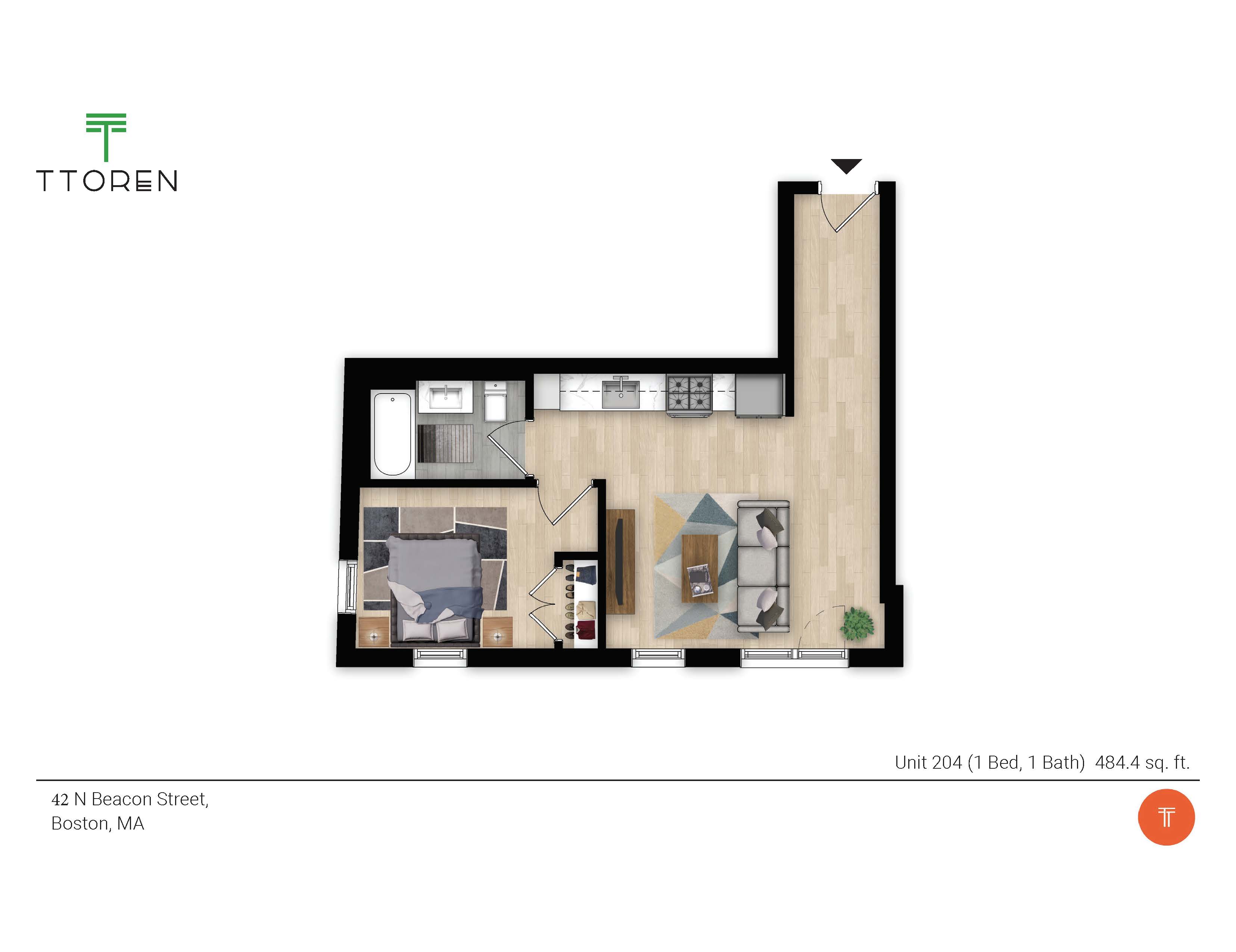 1 bed, 1 bath apartment for rent at 44 North Beacon St Unit 204, Allston — photo 19 of 19