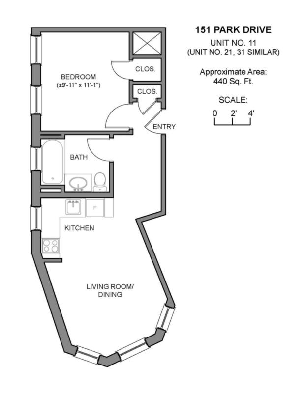 1 bed, 1 bath apartment for rent at 153 Park Dr Unit 31, Fenway — photo 4 of 11