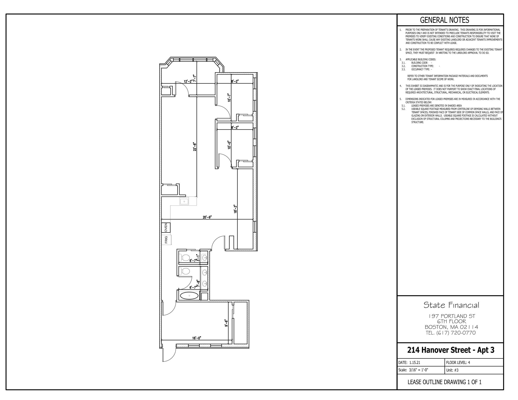 4 bed, 2 bath apartment for rent at 216 Hanover St Unit 3, North End — photo 11 of 11