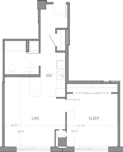 1 bed, 1 bath apartment for rent at 315 A St Unit 0, Seaport District
