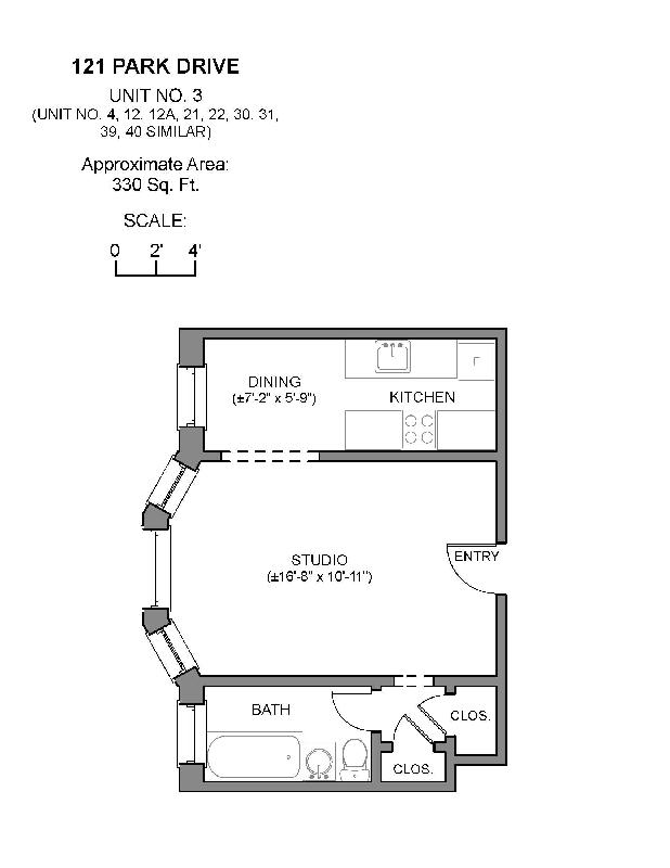 Studio bed, 1 bath apartment for rent at 121 Park Dr Unit 30, Fenway — photo 9 of 9