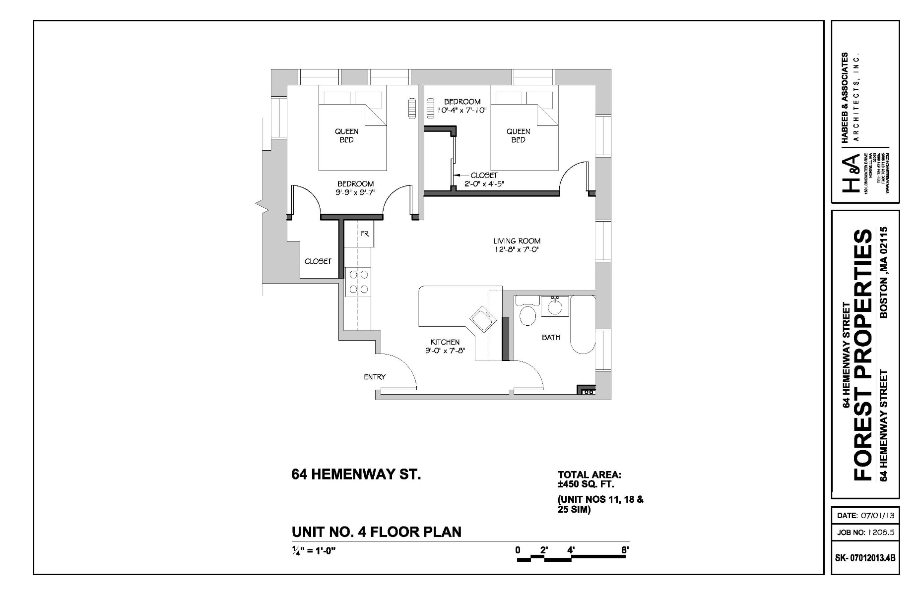 2 bed, 1 bath apartment for rent at 64 Hemenway St Unit 4, Fenway