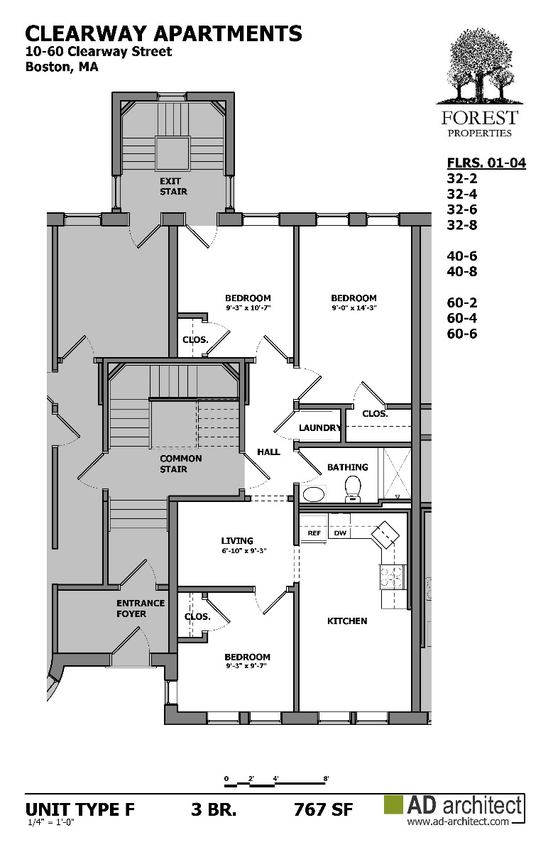 3 bed, 1 bath apartment for rent at 60 Clearway St Unit 8, Back Bay