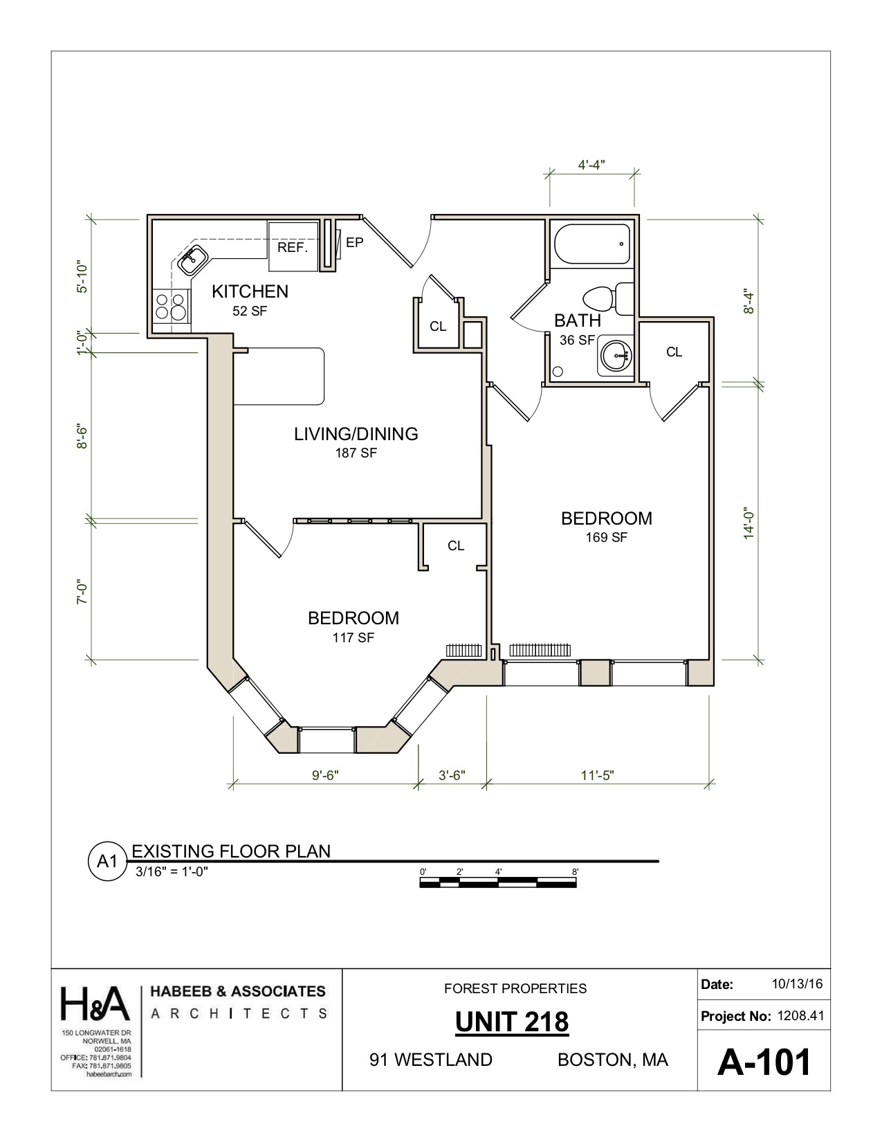 2 bed, 1 bath apartment for rent at 91 Westland Ave Unit 218, Fenway