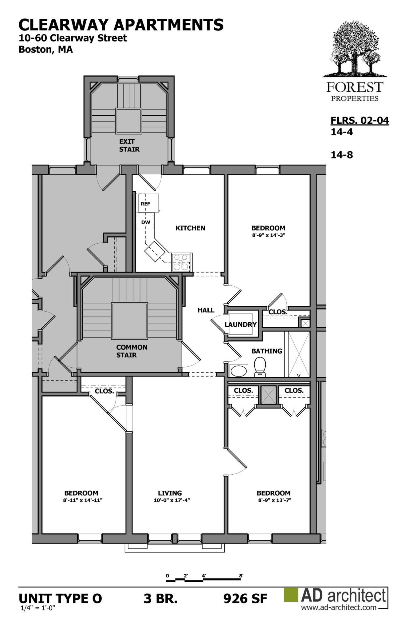 3 bed, 1 bath apartment for rent at 14 Clearway Unit 6, Back Bay