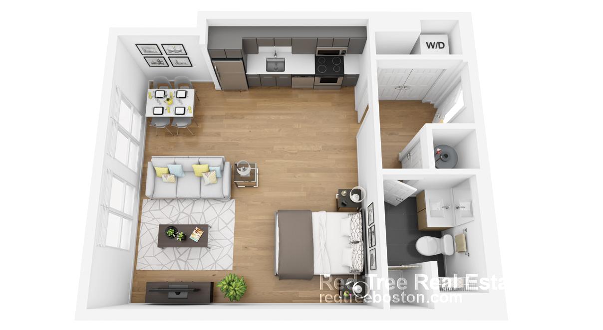 Studio bed, 1 bath apartment for rent at 75 Brainerd Rd Unit 101, Allston