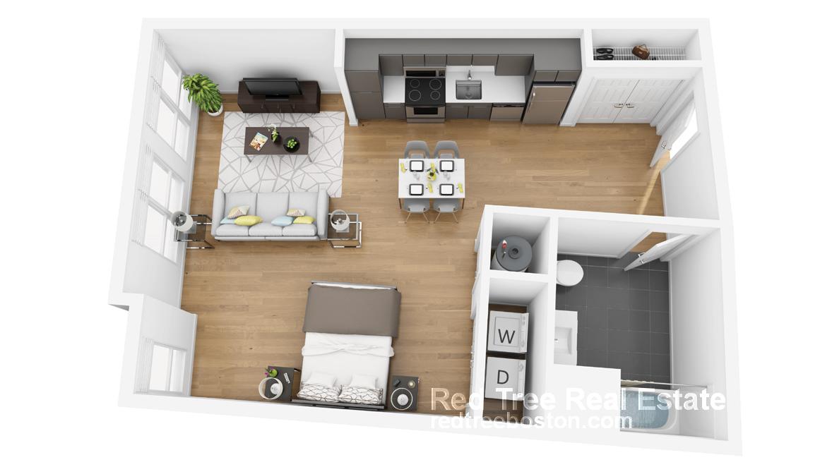 Studio bed, 1 bath apartment for rent at 75 Brainerd Rd Unit 204, Allston