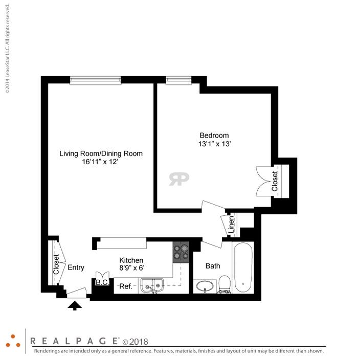 1 bed, 1 bath apartment for rent at 185 Freeman St Unit 237, Brookline — photo 4 of 5