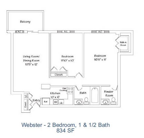 2 bed, 1.5 bath apartment for rent at 185 Freeman St Unit 143, Brookline — photo 6 of 6