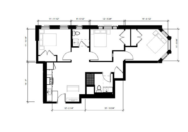 3 bed, 1.5 bath apartment for rent at 100 Hemenway St Unit 504, Fenway — photo 4 of 11