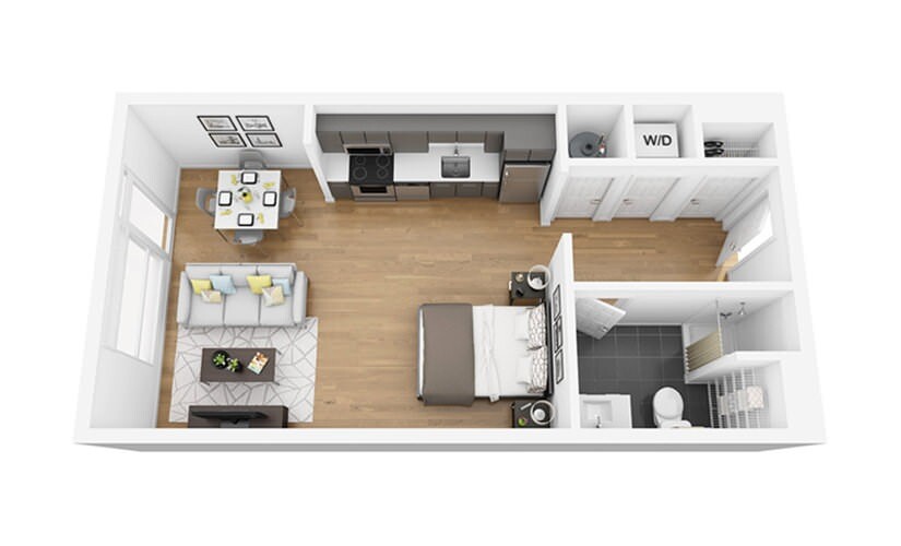 Studio bed, 1 bath apartment for rent at 75 Brainerd Rd Unit 222, Allston