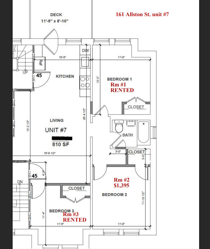 Pictures of  property for rent on Allston St., Boston, MA 02134