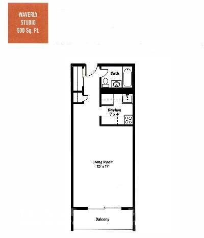Studio bed, 1 bath apartment for rent at 245 Main St Unit 35, Watertown — photo 6 of 8