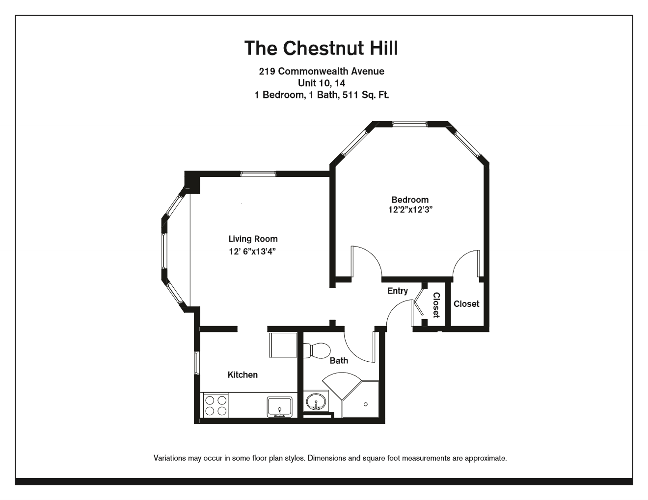 1 bed, 1 bath apartment for rent at 219 Commonwealth Ave Unit 10, Brookline