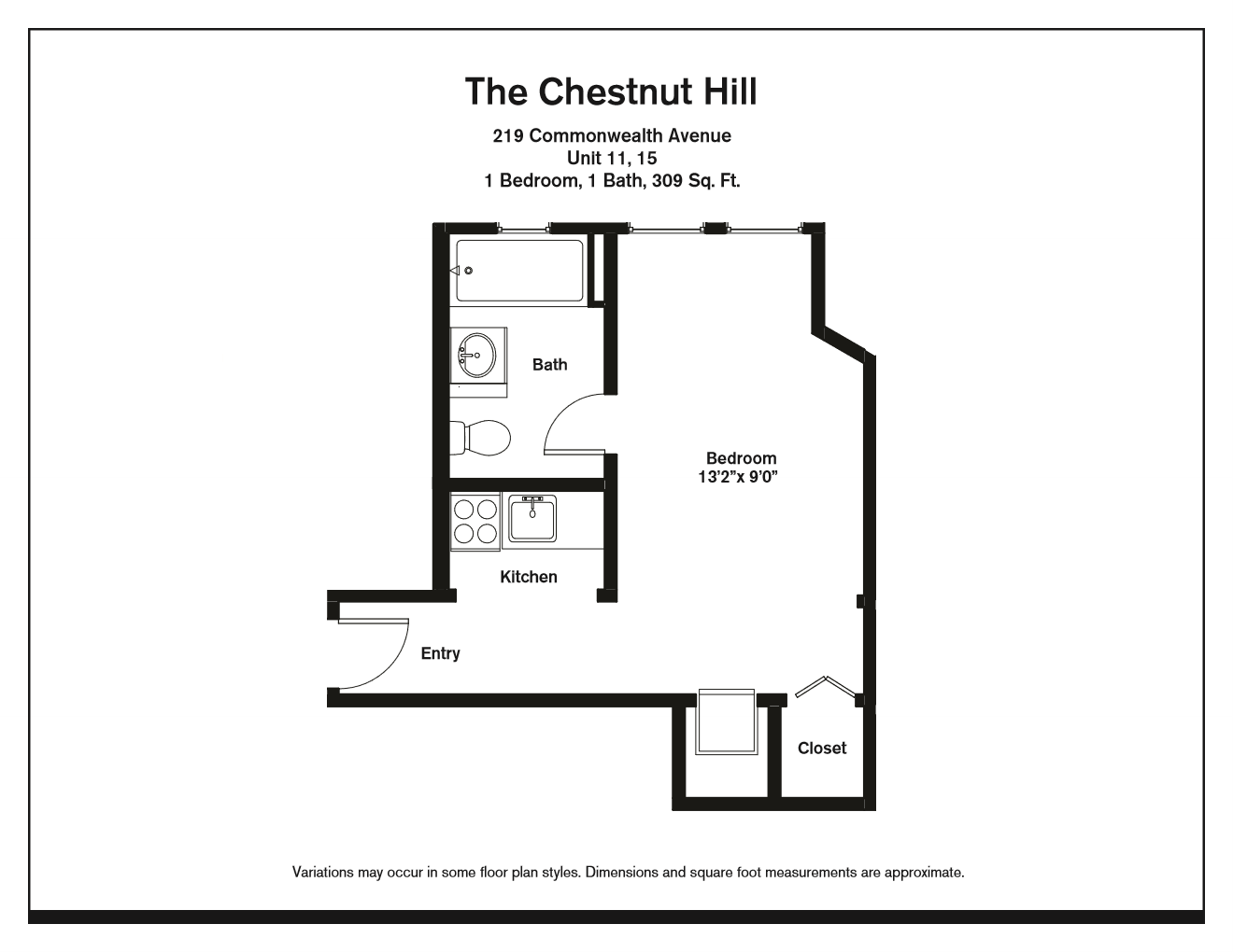 Studio bed, 1 bath apartment for rent at 219 Commonwealth Ave Unit 11, Brookline