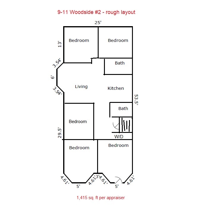5 bed, 2 bath apartment for rent at 9 Woodside Ave Unit 2, Jamaica Plain — photo 9 of 11
