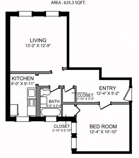1 split bed, 1 bath apartment for rent at 1209 Boylston St Unit 53, Fenway — photo 9 of 19