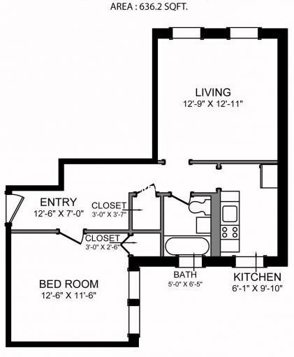 1 split bed, 1 bath apartment for rent at 1203 Boylston St Unit 5, Fenway — photo 10 of 10