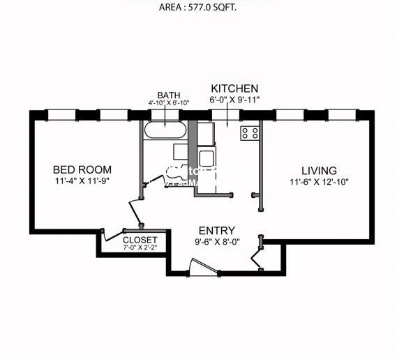 1 split bed, 1 bath apartment for rent at 1209 Boylston St Unit 24, Fenway — photo 6 of 6