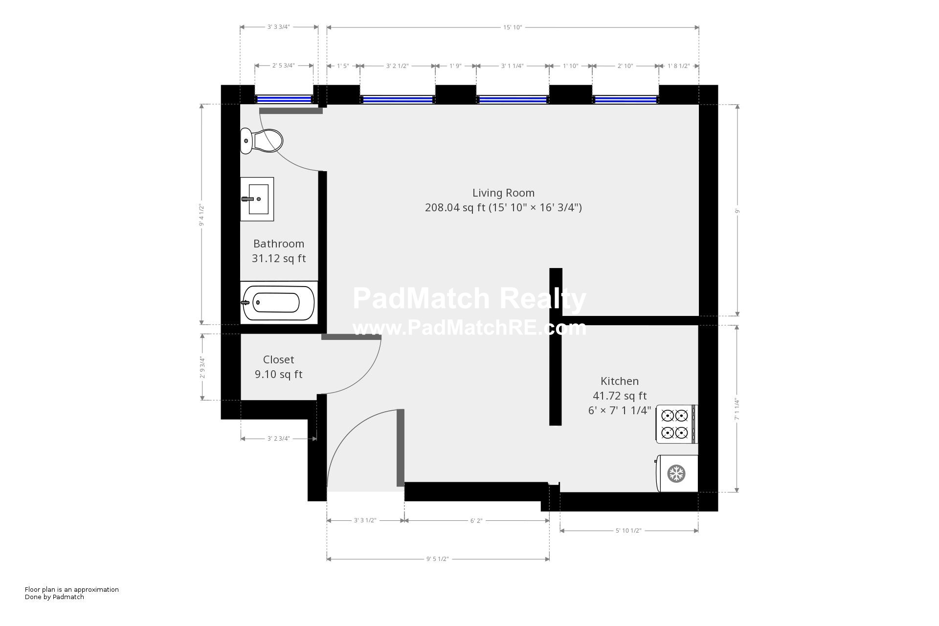 Studio bed, 1 bath apartment for rent at 56 Queensberry St Unit 9, Fenway — photo 10 of 11