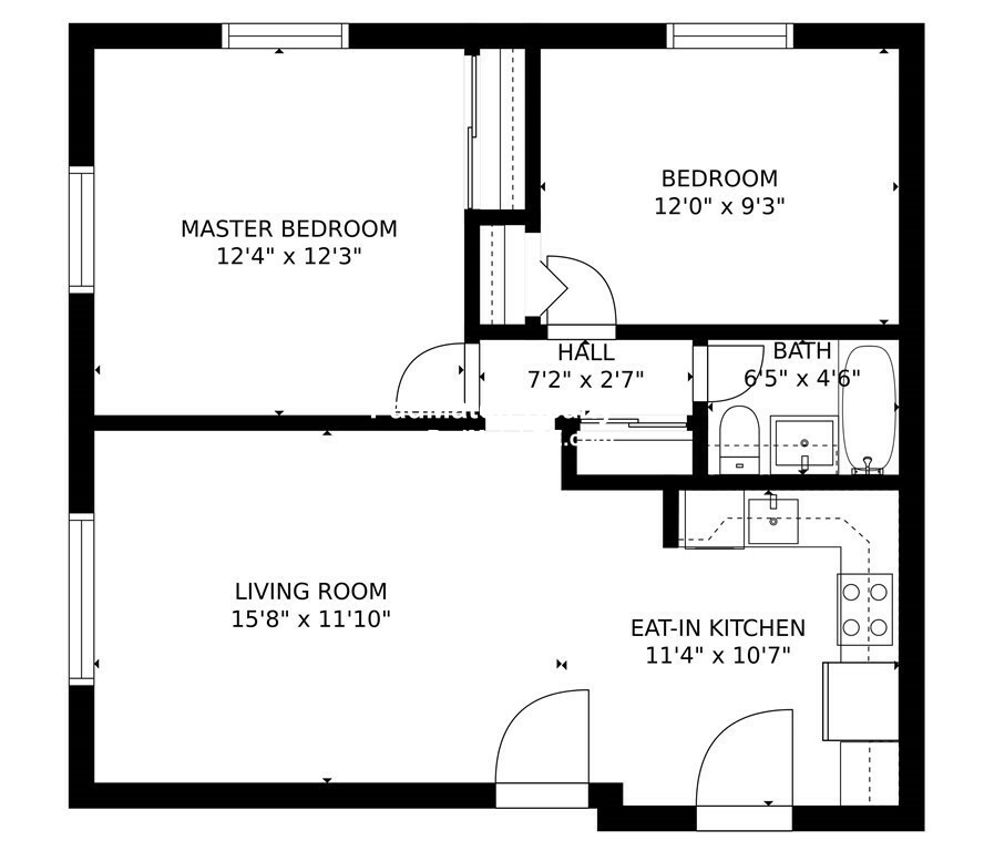 2 bed, 1 bath apartment for rent at 10 Riverside St Unit 1-4, Watertown — photo 11 of 12