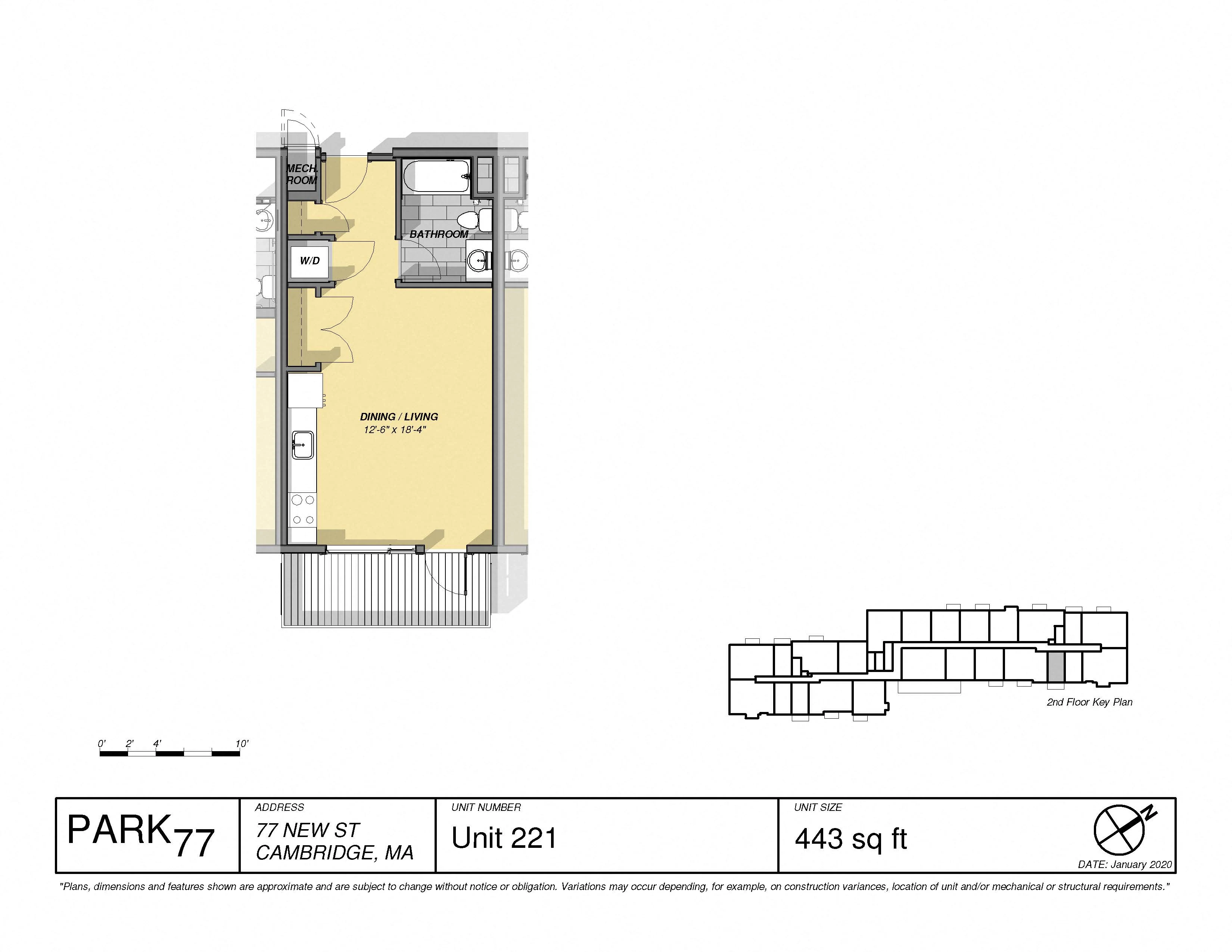 Studio bed, 1 bath apartment for rent at 77 New St Unit 104, North Cambridge — photo 4 of 9