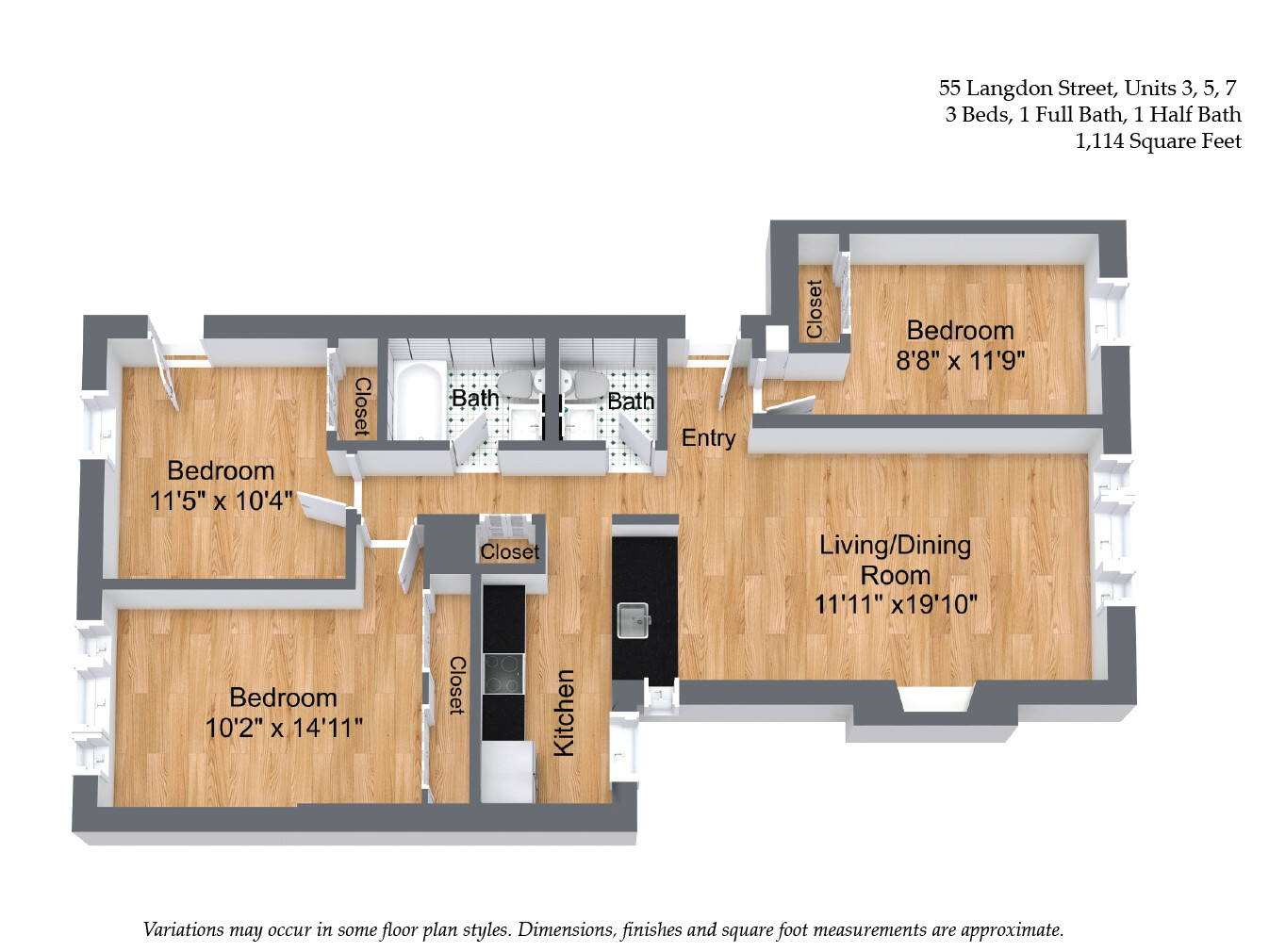 Photos of apartment on Langdon St.,Cambridge MA 