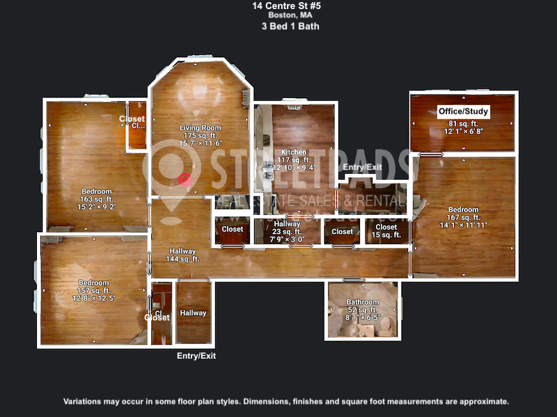 Photos of apartment on Centre St.,Cambridge MA 02139