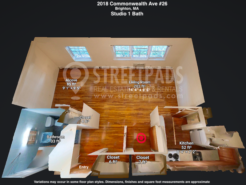 Pictures of  property for rent on Commonwealth Ave., Boston, MA 02135