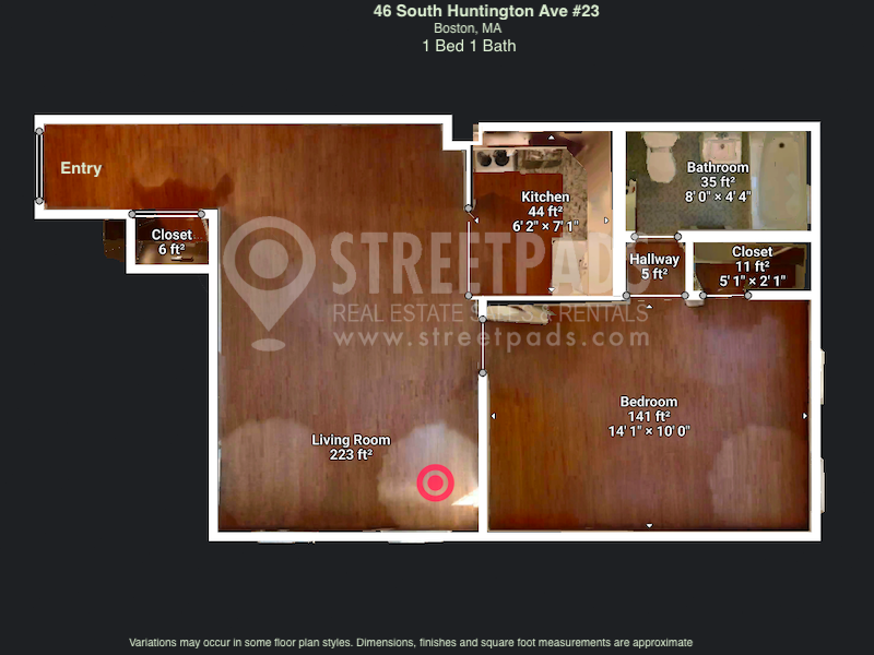 Photos of apartment on South Huntington Ave.,Boston MA 02130