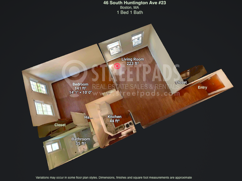 Photos of apartment on South Huntington Ave.,Boston MA 02130