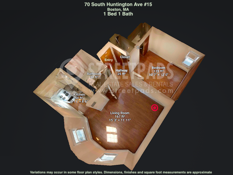 Photos of apartment on South Huntington Ave.,Boston MA 02130