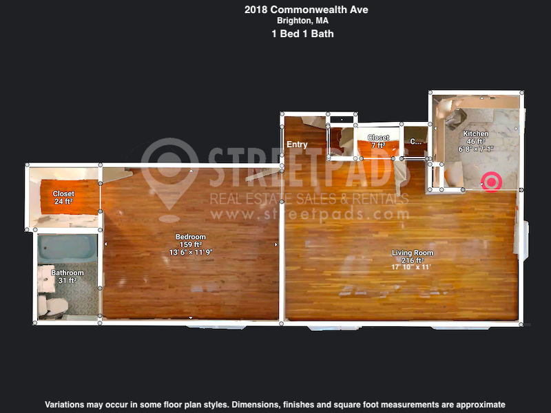 Photos of apartment on Commonwealth Ave.,Boston MA 02135