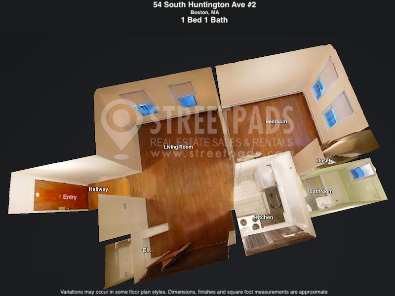 Photos of apartment on South Huntington Ave.,Boston MA 02130